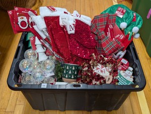 Bulk Lot Brand New Assorted Christmas Decor & Gift Supplies (Variety Tote)