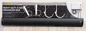Pro Essentials Heavy Duty 4 Hook Organizer Bar, 24 in