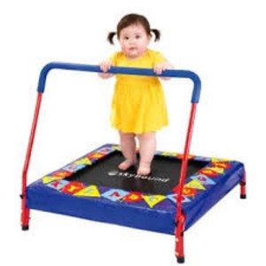 SkyBound 36 Rectangle Mini Trampoline with Handlebar