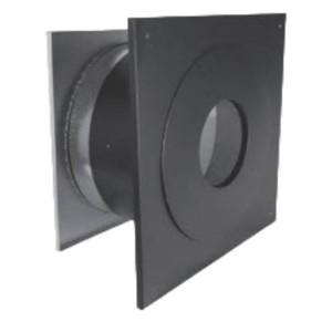 DuraVent 6DP-WT 6 inch Chimney Pipe Wall Thimble - Black