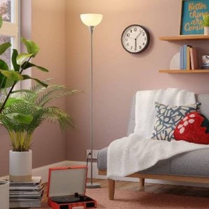 Torchiere Floor Lamp Silver - Room Essentials Minimalist Ambient Uplight