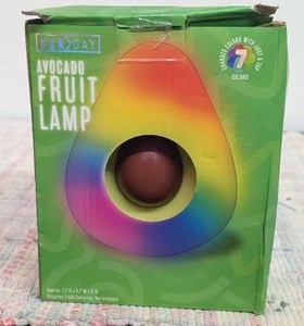 Fun Day Avocado Fruit Lamp 7 Colors 7 tallFun Day Avocado Fruit Lamp 7 Colors 7 tall