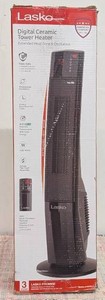 Lasko Ultra Ceramic Tower Heater Indoor Space Heater with Remote, Adjustable Thermostat, 1500W, Black, ETL Listed