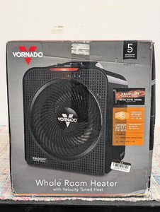 Vornado Velocity 4 Whole Room Vortex Indoor Heater Portable Electric Space Heater with Adjustable Thermostat, 1500W, Black