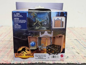 Mattel Jurassic World Dominion Mini Micro Collection Blue Raptor Playset