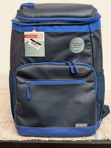 Soft Sided 18qt Backpack Cooler Navy - Embark 24-Can Capacity, Adjustable Straps
