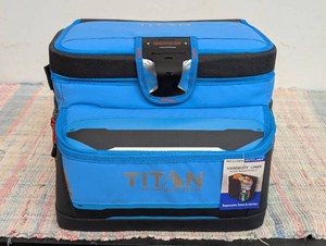 Titan by Arctic Zone 16 Can Zipperless Soft Sided Cooler - Blue Flame 10.5-Quart TPE & PEVA