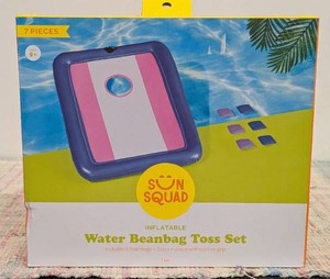 Sun Squad Inflatable Water Beanbag Toss Set 7 Pieces Ages 5 Pool Party Game