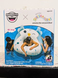 BigMouth Squishmallows Winston Owl Pool Float 4 ft Summer Raft
