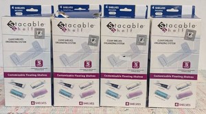 4 Packs of 4 Clear Stacable Shelf Sets