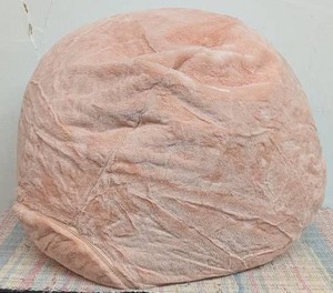 Fuzzy Fur Kids Bean Bag Pink - Pillowfort Solid Polyester Chair, Machine Washable Cover, Ages 3-9, Indoor Use