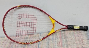 Wilson USO Jr 23 Racquets - Red Aluminum Alloy, Medium Flex, Traditional Frame