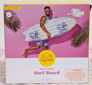 Sun Squad Inflatable Surf Board Pool Float Raft Lounger 5FT