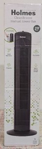 Holmes 29 Manual Tower Oscillating Fan with Clean Breeze