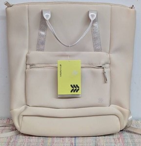 Faux Neoprene Tote Backpack - All In Motion Cream Water Repellent, 16
