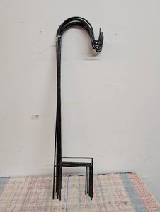 Set of 8 Heavy Duty 36 inch Black Shephards Hook Plant Hanger Stakes