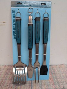 Charbroil 4pc Comfort Grip Tool Heat-Resistant Grill Cookware Set