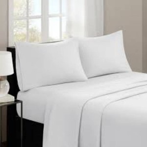 Full Ultra Soft Flannel Sheet Set White - Threshold
