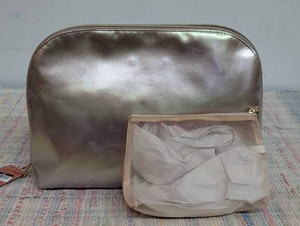 Iridescent Pink 2 Piece Dome Make Up Case Set