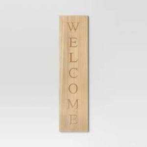 40x10 Reversible Wood Leaner - Threshold Farmhouse Style MDF Vertical Decor