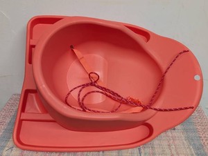 Toddler Sled with Rope and Pad Coral - Sun Squad Polyethylene, 50lb Capacity