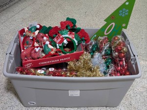 Bulk Lot Brand New Assorted Christmas Decor & Gift Supplies (Variety Tote)