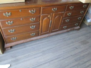 Large dresser with plush lined drawers