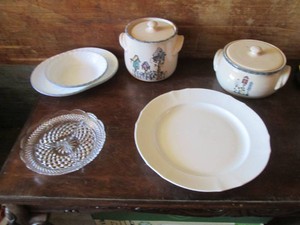 Lot of name brand dishes