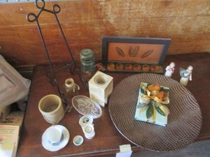 Collectible figures and glass ware