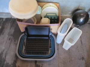Household assortment and a bowling ball