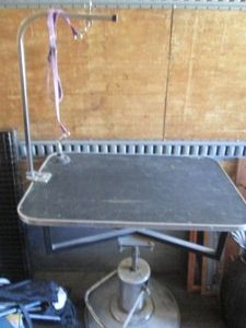 Adjustable height veterinary table