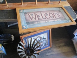 Welcome sign and other home decor