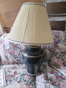 Navy Blue 38in table lamp with matc...