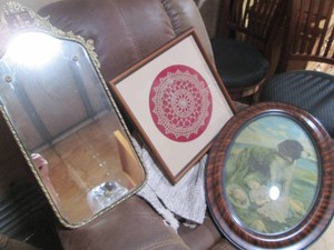 Vintage Decoratively framed etched ...