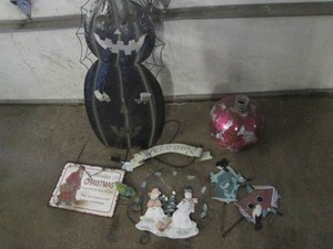 Assortment of metal lawn and garden...