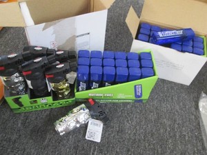 Butane lighters and 3 18 packs of X...