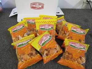 12 2 Oz bags of bar b que fried por...