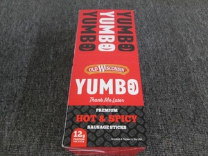 12 Yumbo hot and spicy sausage stic...