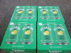 4 4 Pack cans of Olipop lime soda...