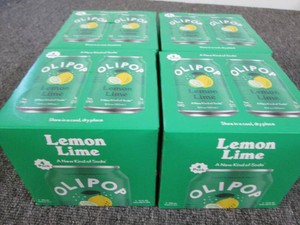 4 4 Pack cans of Olipop lime soda...