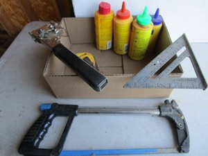Tools Saw, Hammer, Square