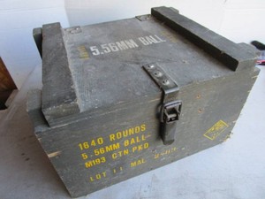 Vintage Wooden Ammo Box