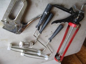 Caulk Gun, Paint Rollers, Tack Stapler