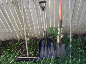Yard Tools Rake, Shovels, Broom