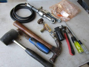 SnapOn Ratchet, Mallet, File
