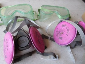 Respirator, Safety Googles