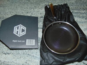 Hexclad Hybrid Nonstick 8 Inch Fry Pan with Tempered Glass Lid
