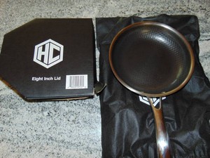 Hexclad Hybrid Nonstick 8 Inch Fry Pan with Tempered Glass Lid