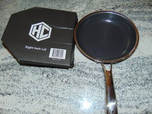 Hexclad Hybrid Nonstick 8 Inch Fry Pan with Tempered Glass Lid