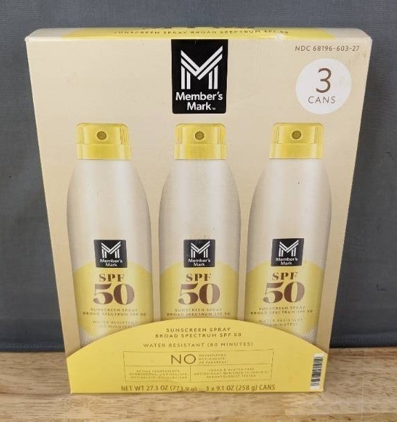 3 Members Mark SPF 50 Sunscreen Sprays - Brand New Q